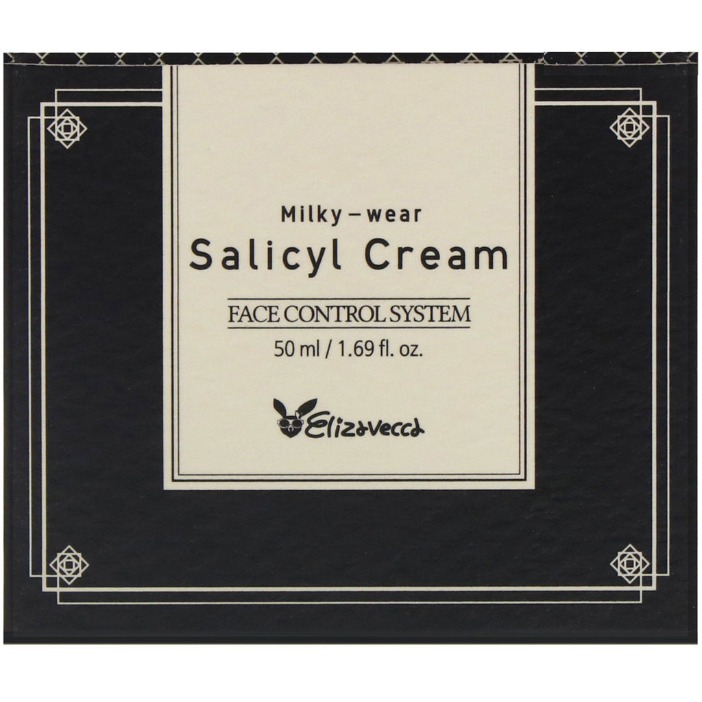 Elizavecca, Milky-Wear, Crema de salicilo, Sistema de control facial, 50 ml (1,69 oz. líq.)
