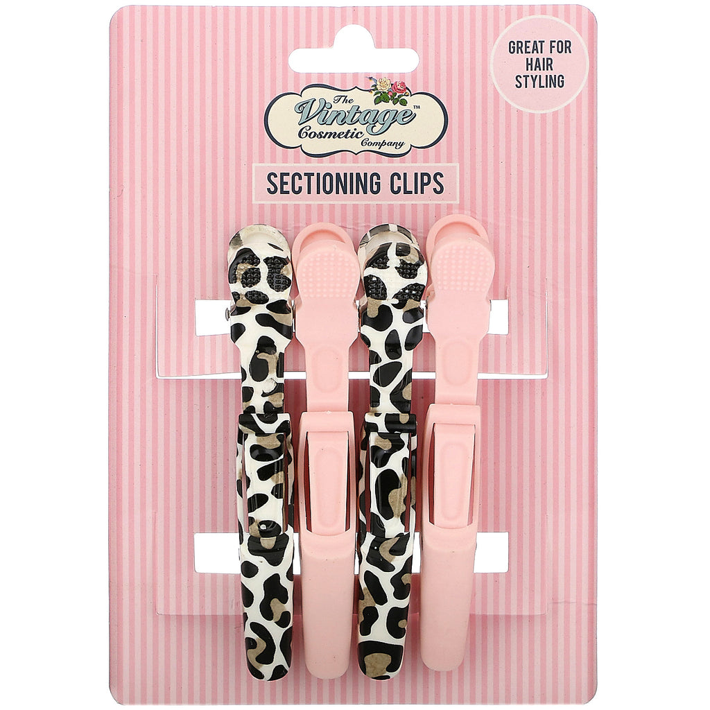 The Vintage Cosmetic Co., Sektioneringsclips, Pink, 4 Clips