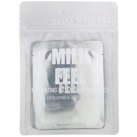 Lapcos, Milk Feel, Exfoliating & Cleansing Pad, 5 pads, 0,24 oz (7 g) hver