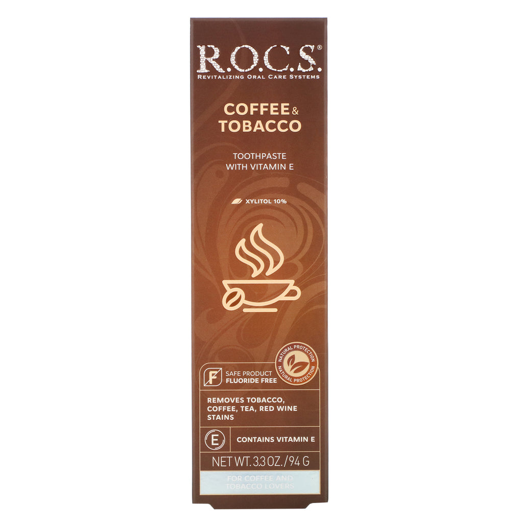 ROCS, kaffe og tobak tandpasta, 3,3 oz (94 g)