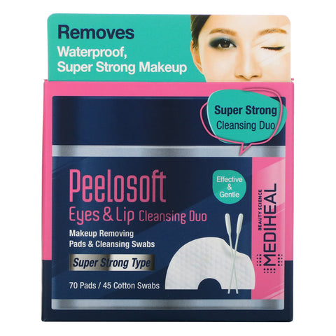 Mediheal, Peelosoft Eyes & Lip Cleansing Duo, 70 puder / 45 vatpinde