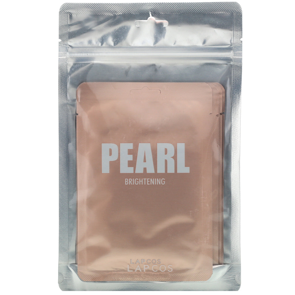 Lapcos, Daily Skin Mask Pearl, Brightening, 5 ark, 0,81 fl oz (24 ml) hver
