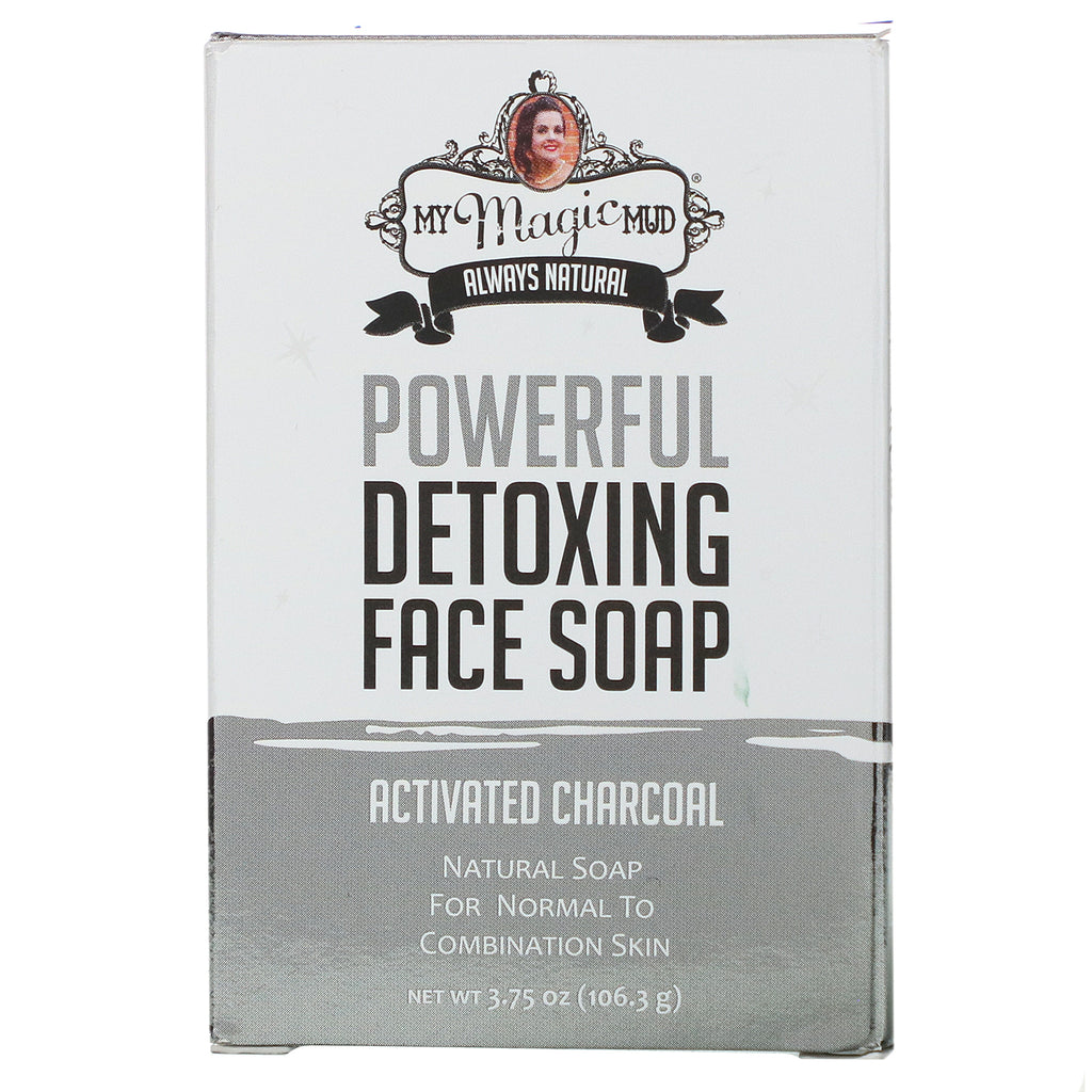 My Magic Mud, Powerful Detoxing Face Soap, Activated Charcoal, 3.75 oz (106.3 g)