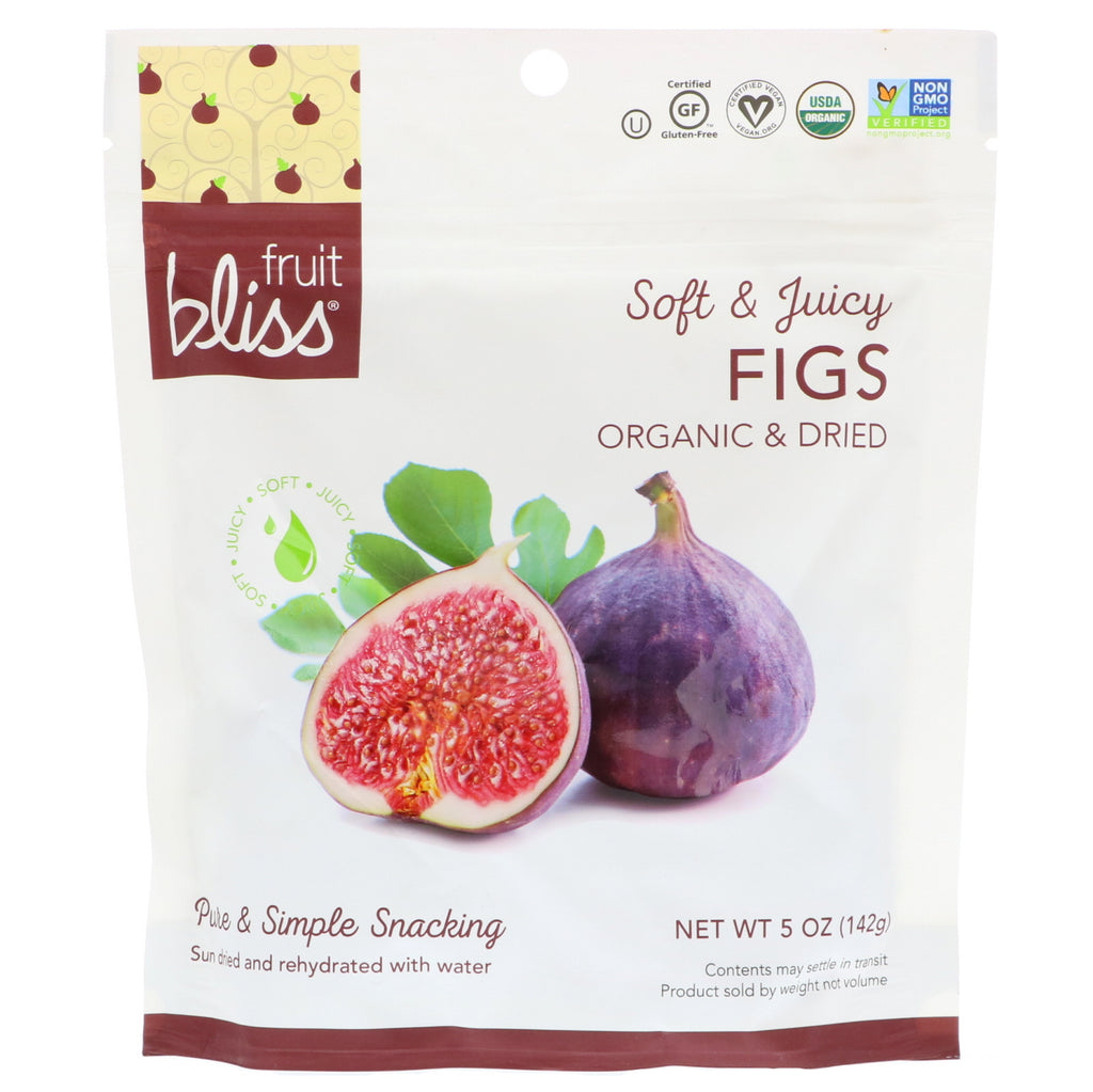 Fruit Bliss,  Soft & Juicy Figs, Organic & Dried, 5 oz (142 g)