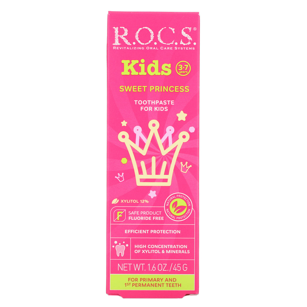 ROCS, Niños, pasta de dientes Sweet Princess, 3-7 años, 45 g (1,6 oz)