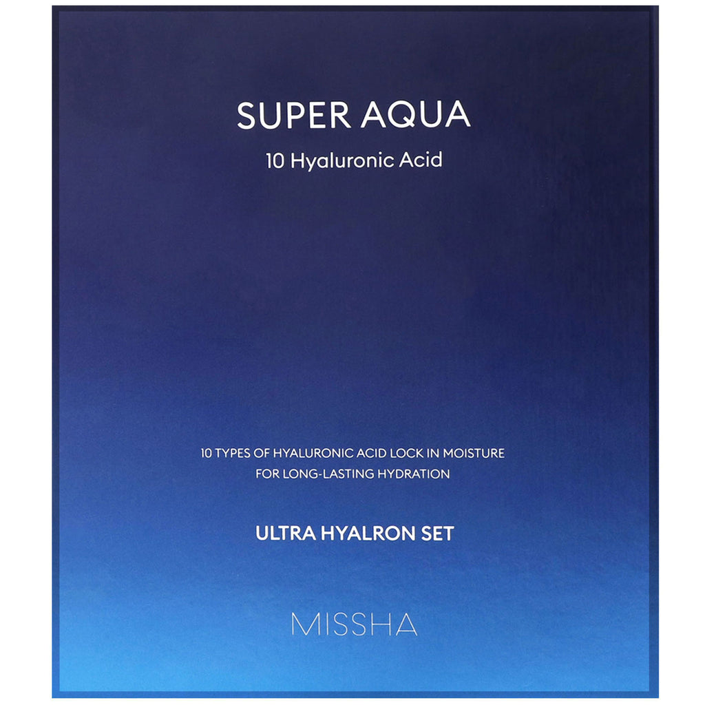 Missha, Super Aqua, Ultra Hyalron Sæt, 4 stk