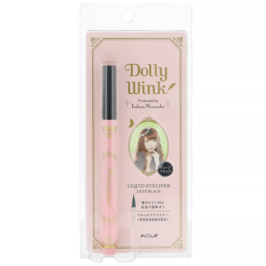 Koji, Dolly Wink, Flydende Eyeliner, Deep Black, 0,2 fl oz (7 ml)