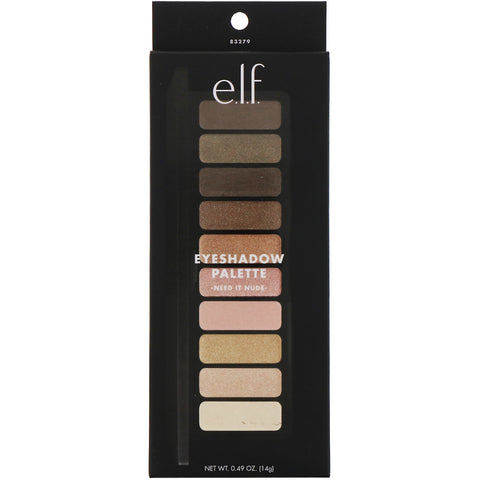 ELF, Paleta de sombras de ojos Need It Nude, 14 g (0,49 oz)