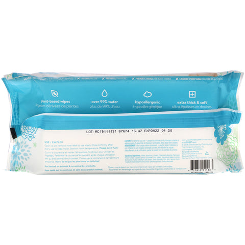 The Honest Company, Plantebaserede Wipes, Classics, 72 Wipes