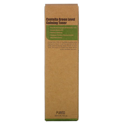 Purito, Tónico calmante Centella Green Level, 200 ml (6,76 oz. líq.)