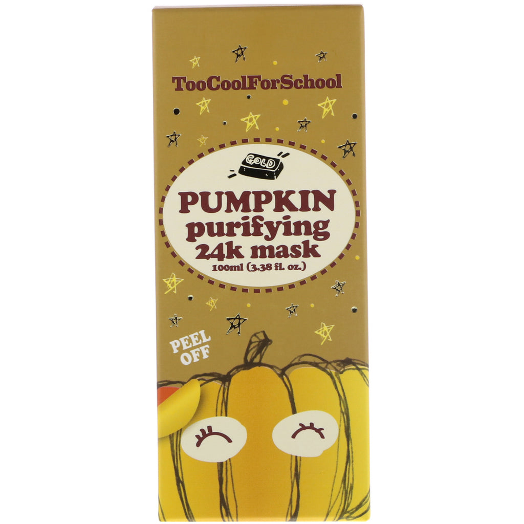 Too Cool for School, Pumpkin Purifying 24K Mask, 3.38 fl oz (100 ml)