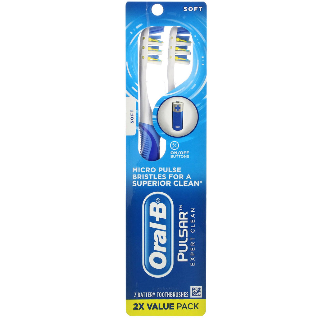 Oral-B, Pulsar, Expert Clean tandbørste, blød, 2 stk