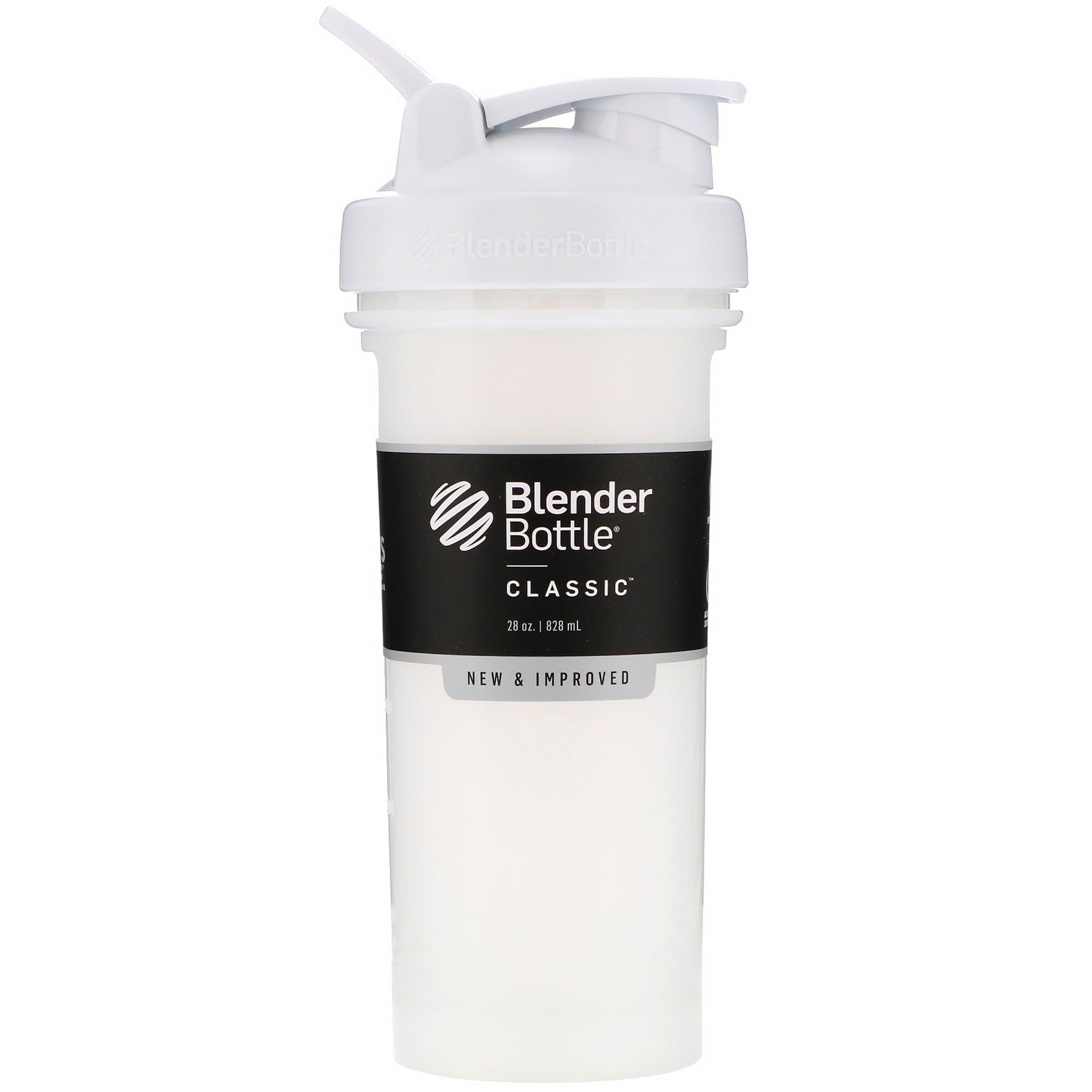 Blender Bottle, Classic With Loop, White, 28 oz (828 ml)