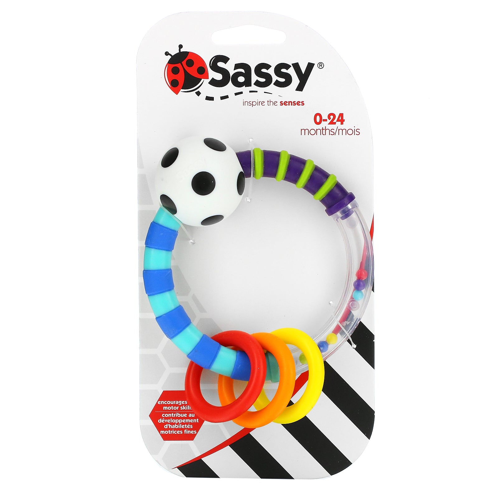 Sassy, Inspire The Senses, Ring Rattle, 0-24 Months, 1 Count