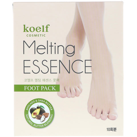 Koelf, Melting Essence Foot Pack, 10 par