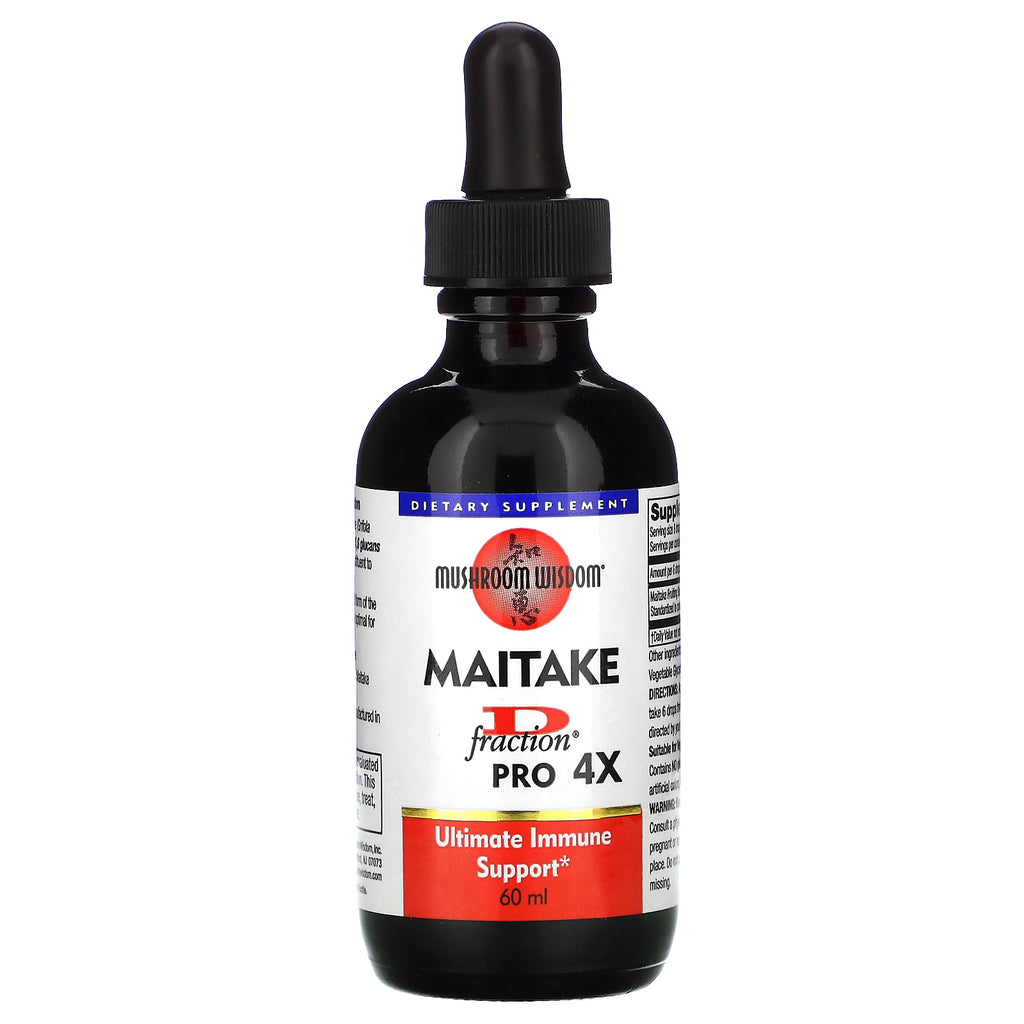 Mushroom Wisdom, Maitake D-Fraction, Pro 4X, 60 ml