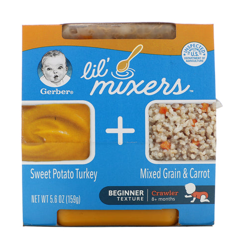 Gerber, Lil' Mixers, 8+ Months, Sweet Potato Turkey With Mixed Grain & Carrot, 5.6 oz (159 g)