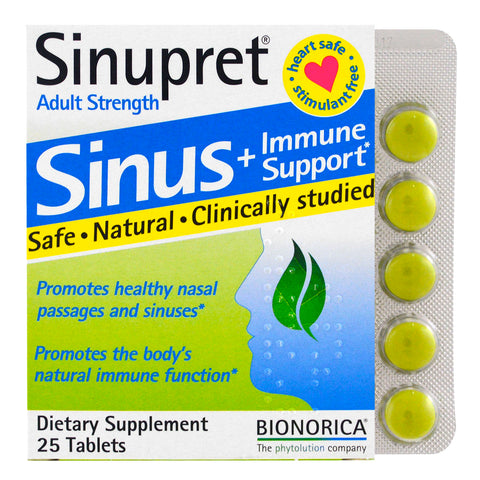 Bionorica, Sinupret, Sinus + Immune Support, Adult Strength, 25 Tablets