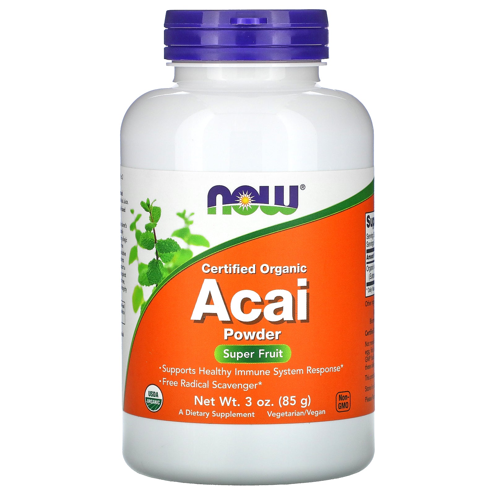 Now Foods, Certified Organic Acai Powder, 3 oz (85 g)