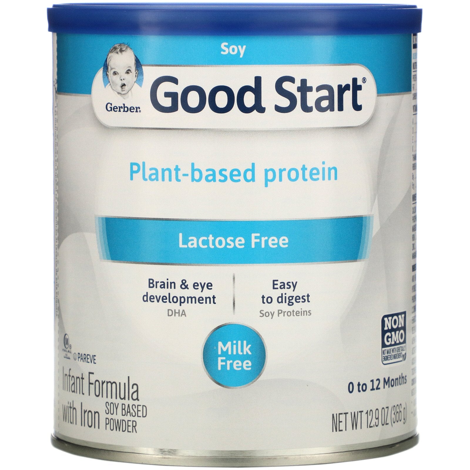 Gerber, Good Start, Soy Based Powder Infant Formula with Iron, Lactose Free, 0 to 12 Months, 12.9 oz (366 g)