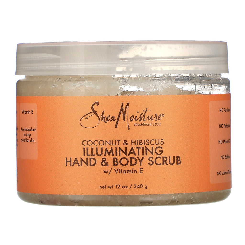 SheaMoisture, Illuminating Hand & Body Scrub, Coconut & Hibiscus, 12 oz (340 g)
