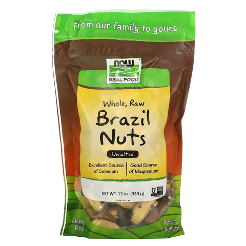 Now Foods, Real Food, Whole, Raw Brazil Nuts, Unsalted, 12 oz (340 g)