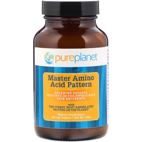 Pure Planet, Master Amino Acid Pattern, 1000 mg, 100 Tablets