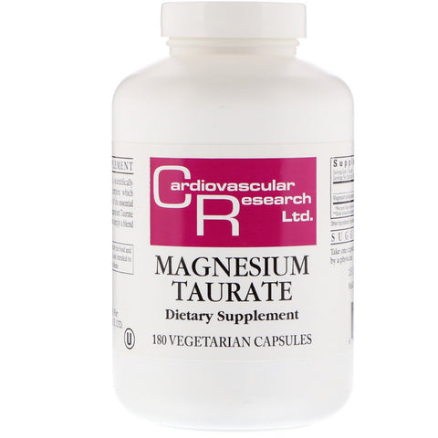Cardiovascular Research, Magnesium Taurate, 180 Vegetarian Capsules