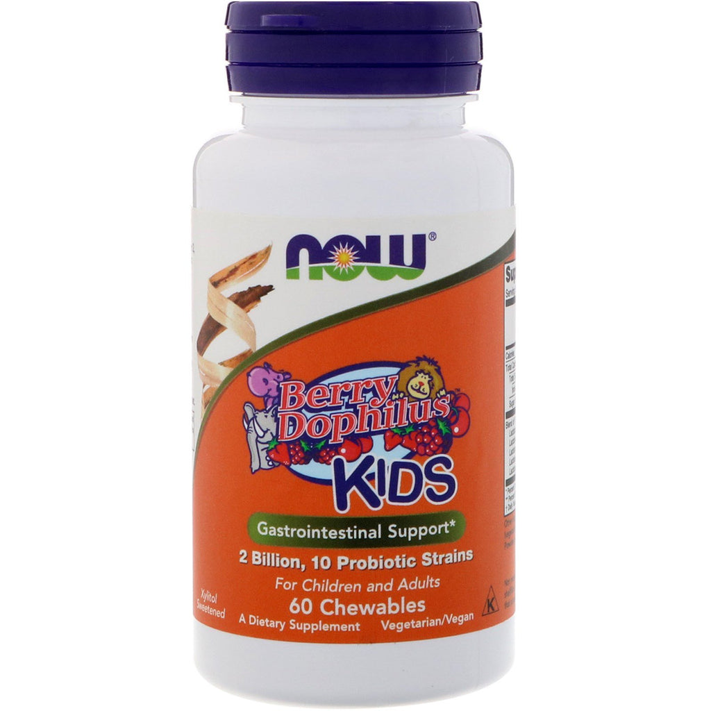 Now Foods, Berry Dophilus, Kids, 2 Billion, 60 Chewables