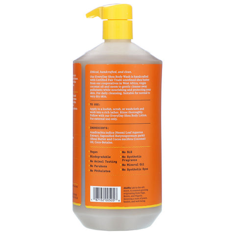 Alaffia, Karité para uso diario, gel de baño, sin perfume, 32 fl oz (950 ml)