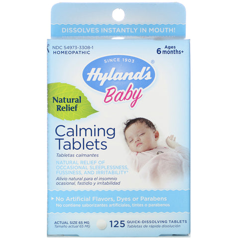 Hyland's, Baby, tabletas calmantes, a partir de 6 meses, 125 tabletas de disolución rápida
