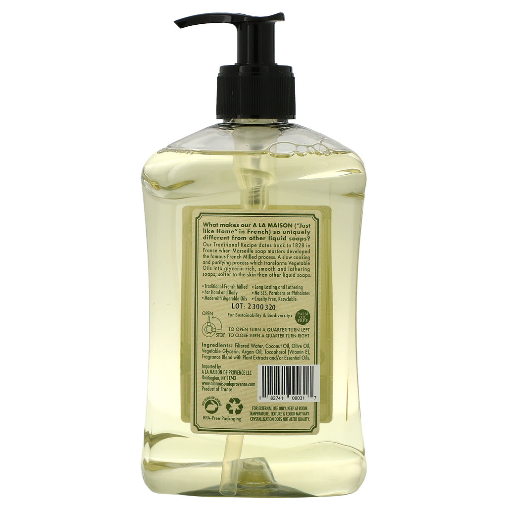 A La Maison de Provence, Hand & Body Liquid Soap, Rosemary Mint, 16.9 fl oz (500 ml)