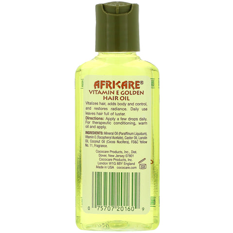 Cococare, Africare, Aceite para cabello dorado con vitamina E, 2 fl oz (60 ml)