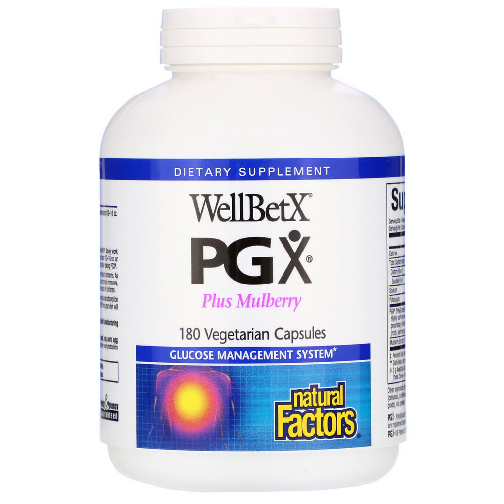 Natural Factors, WellBetX PGX, Plus Mulberry, 180 Vegetarian Capsules