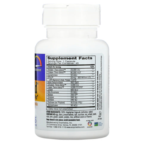 Enzymedica, Digest Gold med ATPro, 45 kapsler