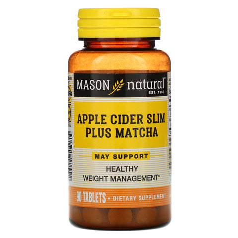 Mason Natural, Apple Cider Slim Plus Matcha, 90 Tablets