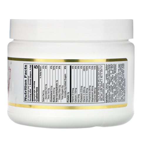 California Gold Nutrition, HydrationUP, mezcla de bebida con electrolitos en polvo, ponche de frutas, 8 oz (227 g)