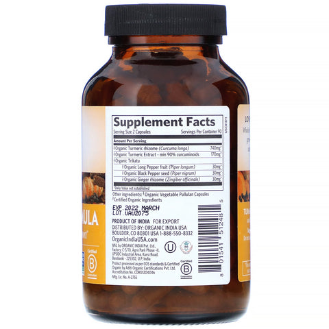 India, Turmeric Formula, Joint Mobility & Support, 180 Vegetarian Caps