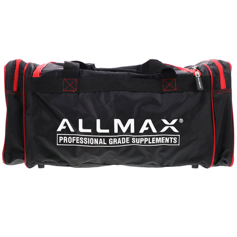 ALLMAX Nutrition, Bolsa de gimnasio ALLMAX Premium Fitness, negro y rojo, 1 bolsa
