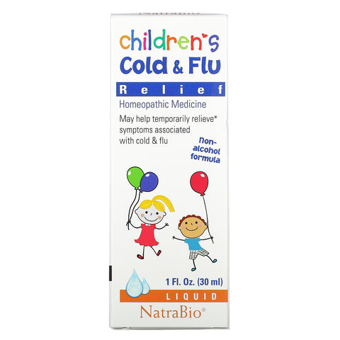 NatraBio, Children's Cold & Flu Relief, 1 fl oz (30 ml)