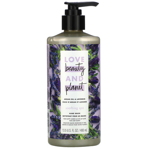 Love Beauty and Planet, Soothing Spa Hand Wash, Argan Oil & Lavender, 13.5 fl oz (400 ml)