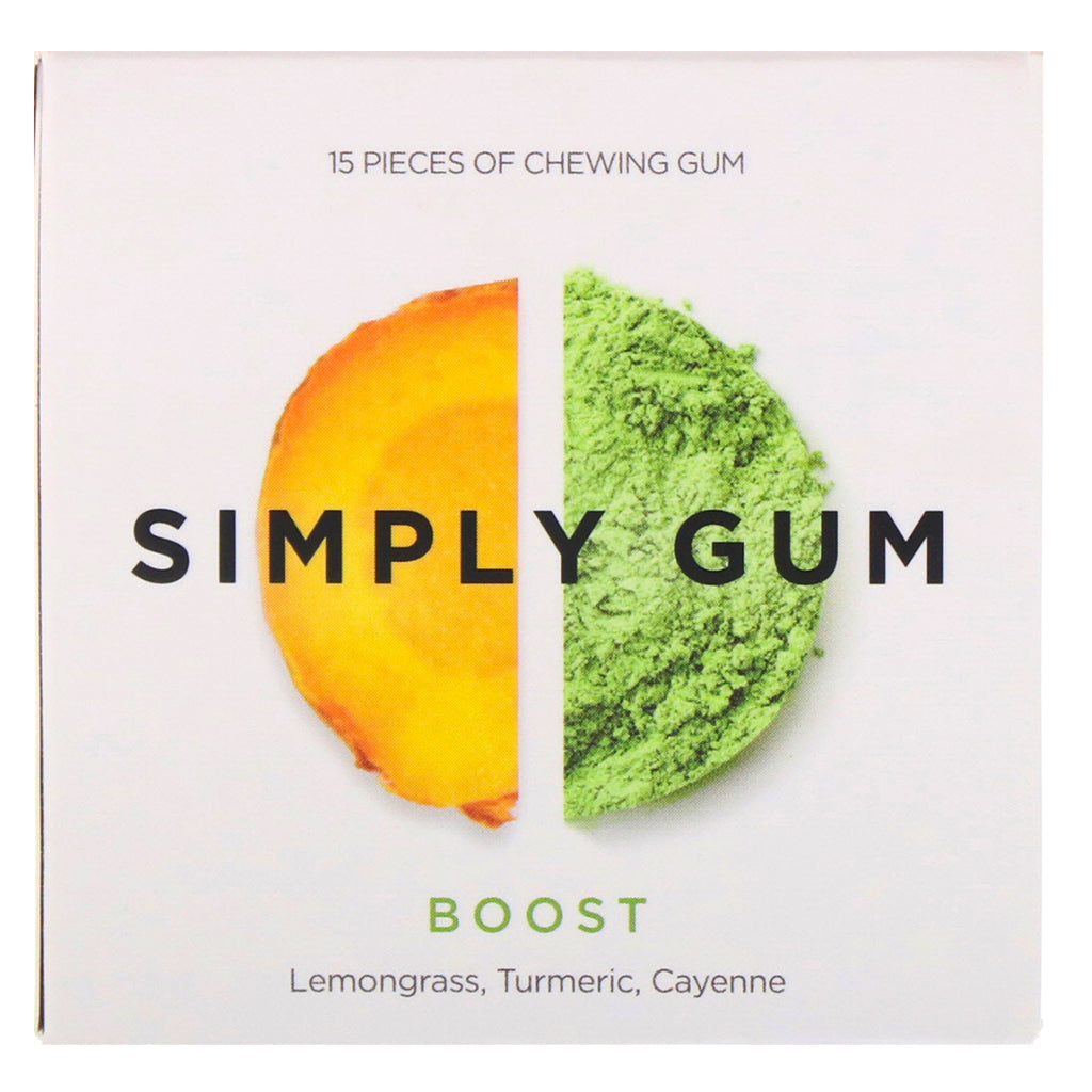 Simply Gum, Simply Gum, Boost, 15 Pieces