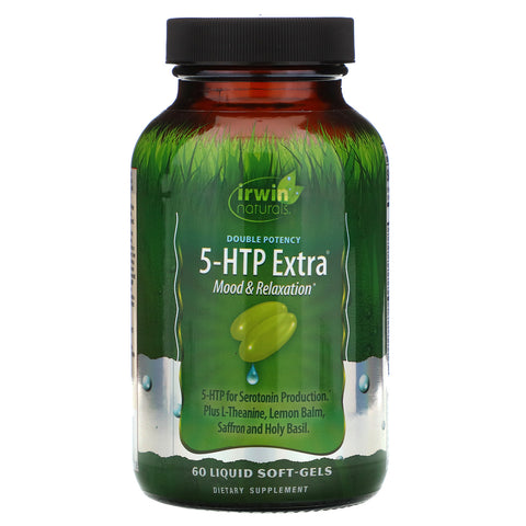 Irwin Naturals, Double Potency, 5-HTP Extra, 60 Liquid Soft-Gels