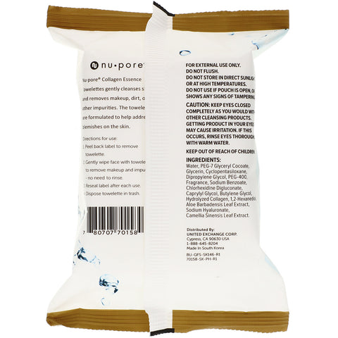 Nu-Pore, Collagen Essence håndklæder, 25 håndklæder