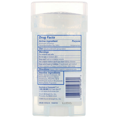 Arm & Hammer, UltraMax, Desodorante antitranspirante en gel transparente, para hombres, Cool Blast, 4,0 oz (113 g)