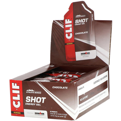 Clif Bar, Shot Energy Gel, Chocolate, 24 Packets, 1.20 oz (34 g) Each