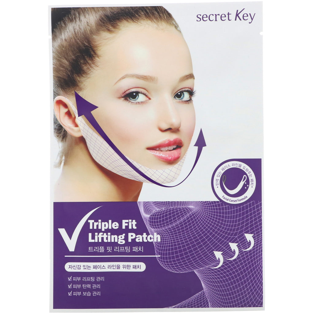 Secret Key, Triple Fit Lifting Patch, 5 patches, 0,70 oz (20 g) hver