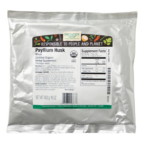 Frontier Natural Products, Cáscara de psyllium entera, 16 oz (453 g)