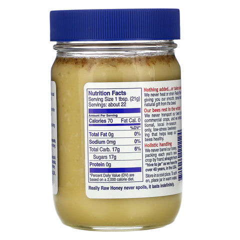 Virkelig rå honning, honning, 1 lb (453 g)