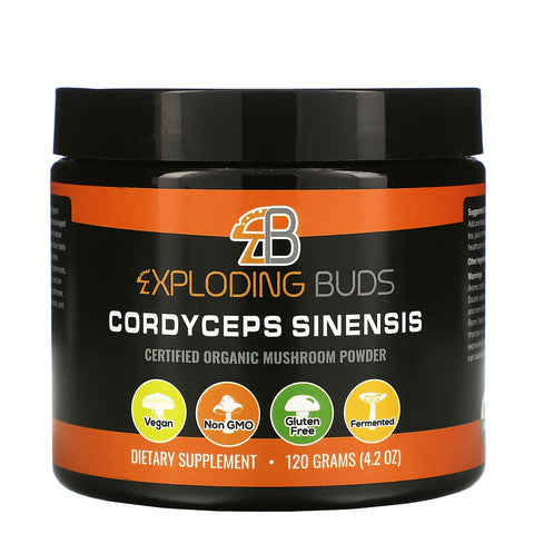 Exploding Buds, Cordyceps Sinensis, Certified Organic Mushroom Powder, 4.2 oz (120 g)